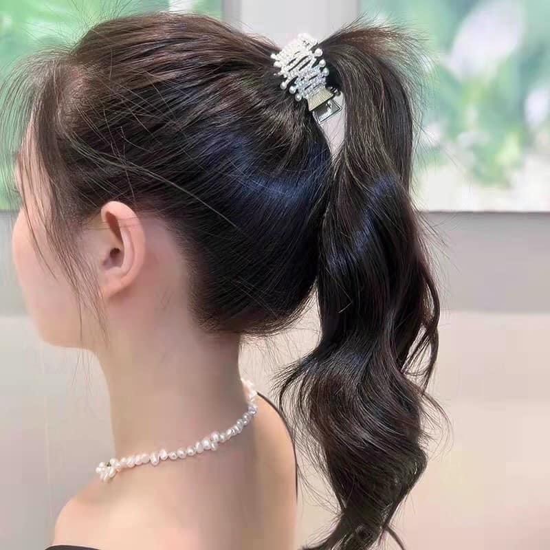 KẸP TÓC CÀNG CUA ĐÍNH ĐÁ KẸP KIỂU ĐUÔI NGỰA CÁ TÍNH CHO NỮ