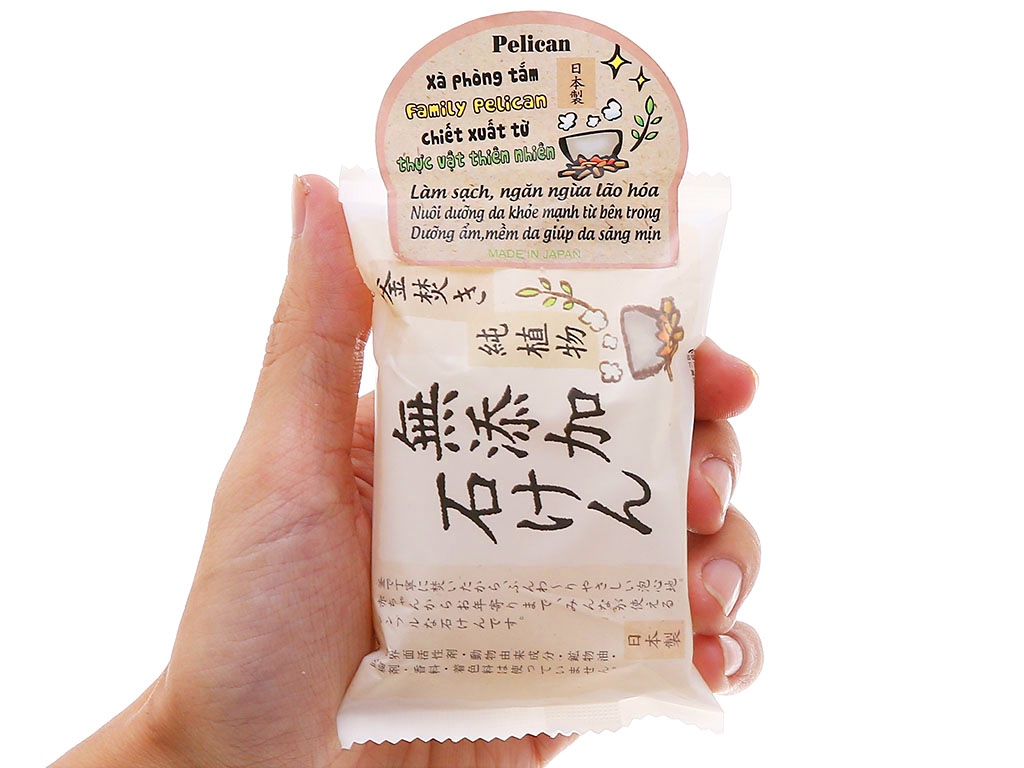 Xà Phòng Tắm Sáng Mịn Da Pelican Pot-Boilded Plant Derived Additive Free Soap Chiết Xuất Từ Thực Vật Tự Nhiên (85G)