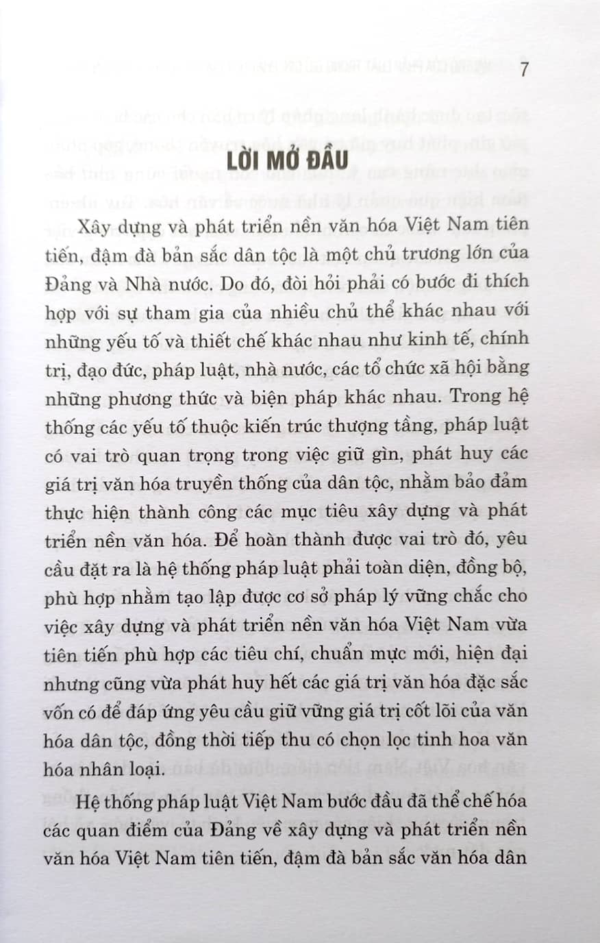 Vai trò của pháp luật trong giữ gìn, phát huy giá trị văn hóa truyền thống ở Việt Nam hiện nay