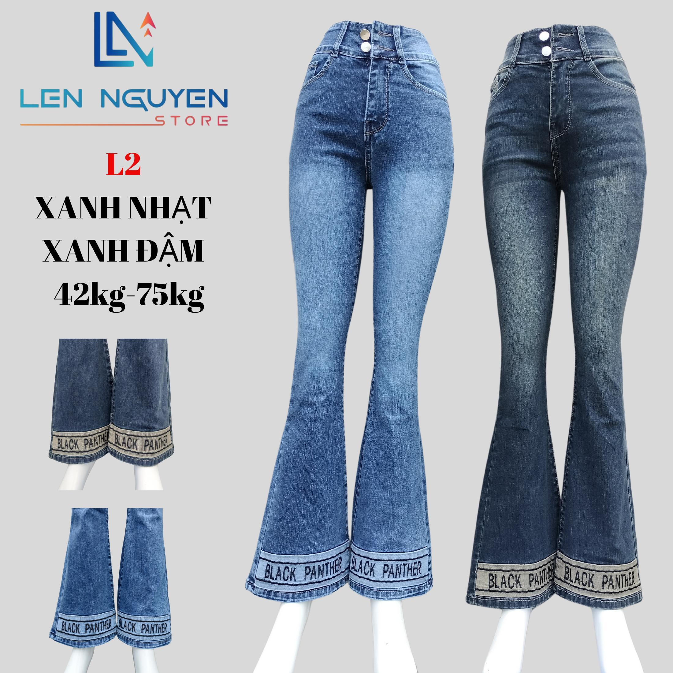 L2_Loe dài kiểu thêu lai dài 99-100cm,    Vải Cao Cấp Co Giãn ,Mềm Mịn Thoáng Mát Women Pants - Xanh Nhạt