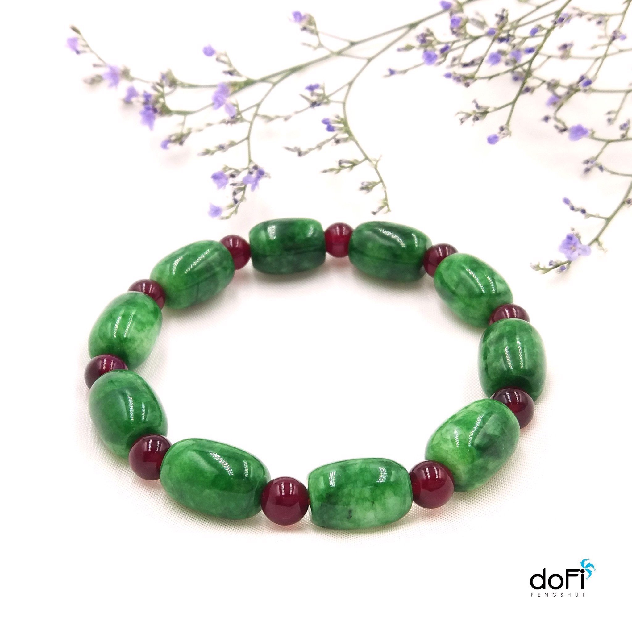VÒNG LU THỐNG CẨM THẠCH PHỐI GARNET 8LI