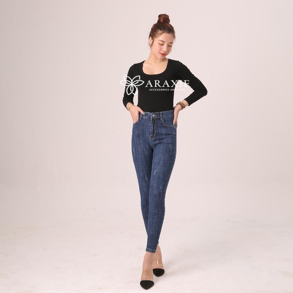 Quần Jean Skinny Nữ Lưng Cao JASKX10