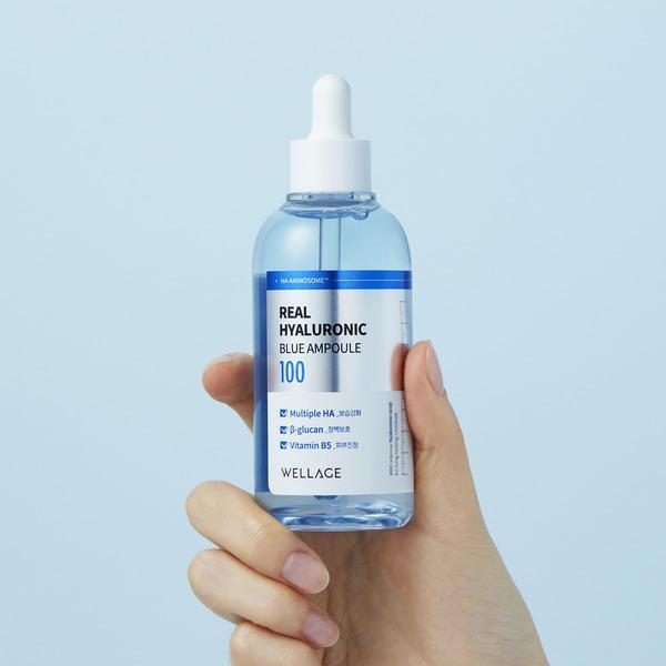 Tinh Chất Dưỡng Ẩm WELLAGE Real Hyaluronic Blue Ampoule 100- 75ml