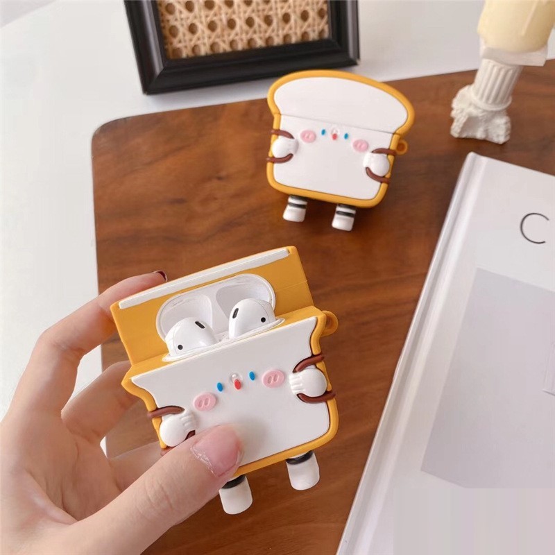 Hộp bảo vệ dành cho Airpods 1/2/Pro Case Bánh Mỳ du lịch