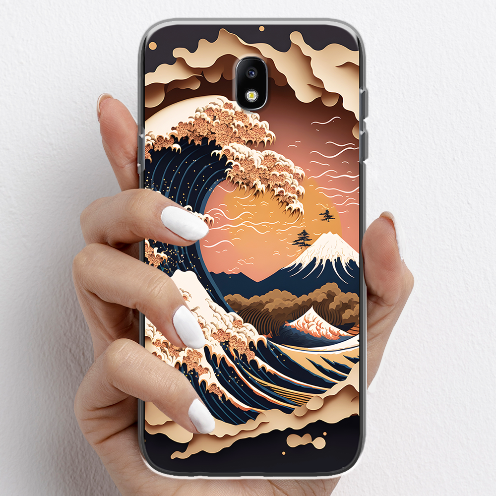 Ốp lưng cho Samsung Galaxy J3 Pro, Samsung Galaxy J7 Pro nhựa TPU mẫu Sóng biển