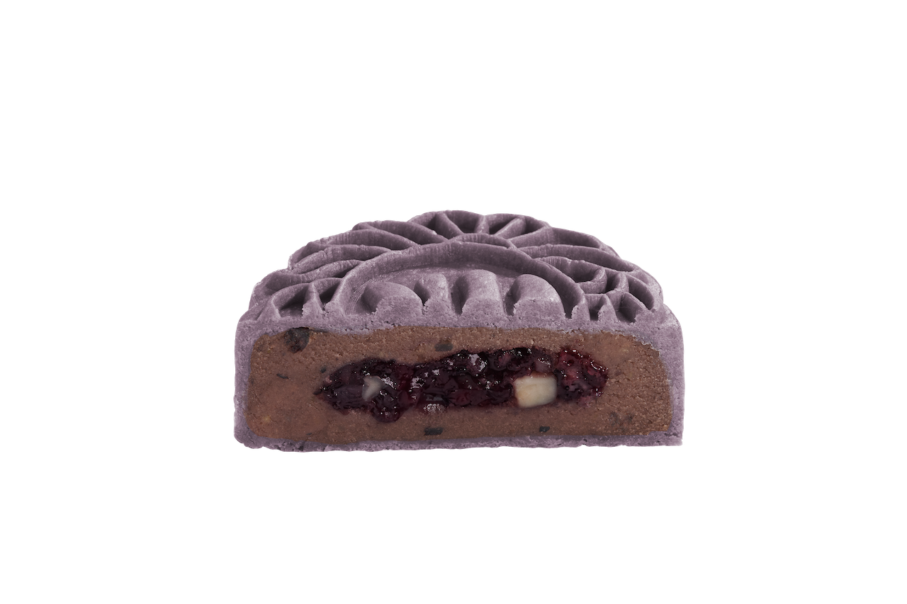 Bánh trung thu ăn kiêng, ít ngọt Imperial Blueberry &amp; Hạt (1 trứng muối) Nonglamfood 150g | Quà tặng healthy ý nghĩa