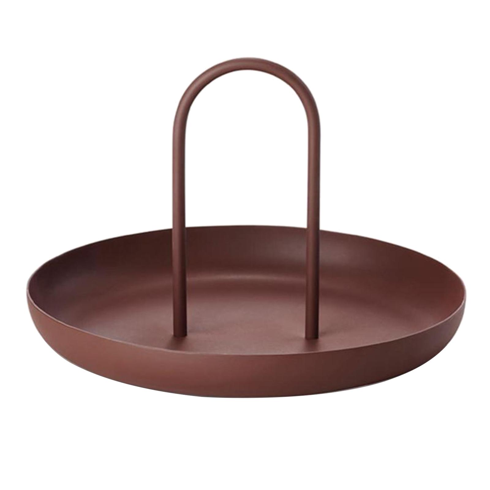 Jewelry Tray Nordic Style Food Snack Cake Tray Plate with Handle Decor