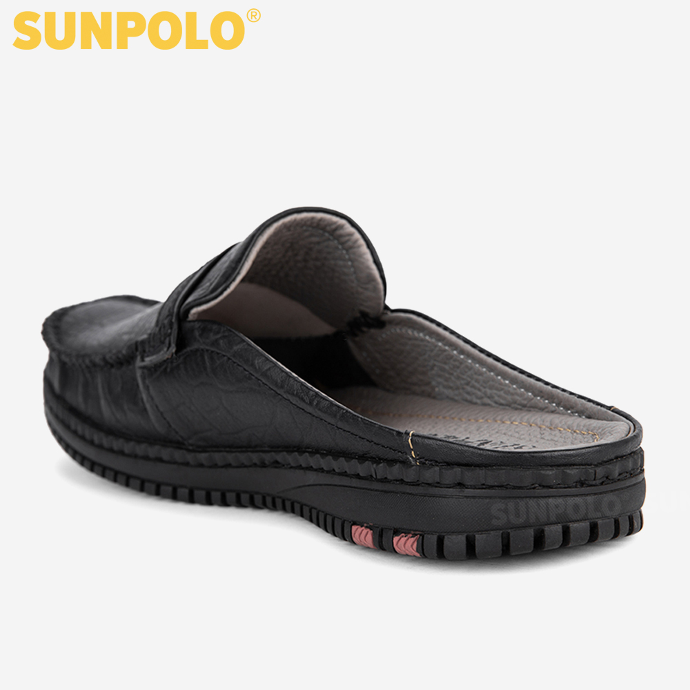 Dép Sapo Dép Bít Mũi Nam Da Bò SUNPOLO SPO275
