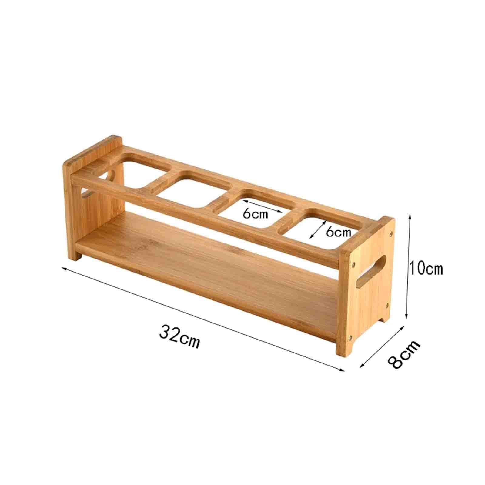 Glass Server Wood Display Rack for Restaurant Bar Cocktails Party