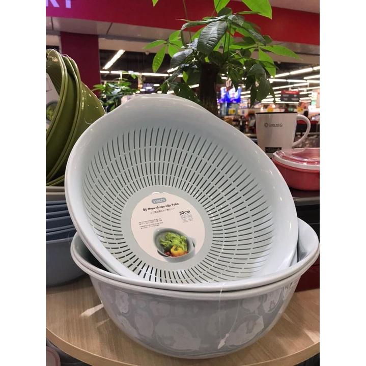 Bộ thau rổ cao cấp Inochi 23cm-30cm-35cm - Tiêu chuẩn nhật bản - ion Ag+ kháng khuẩn