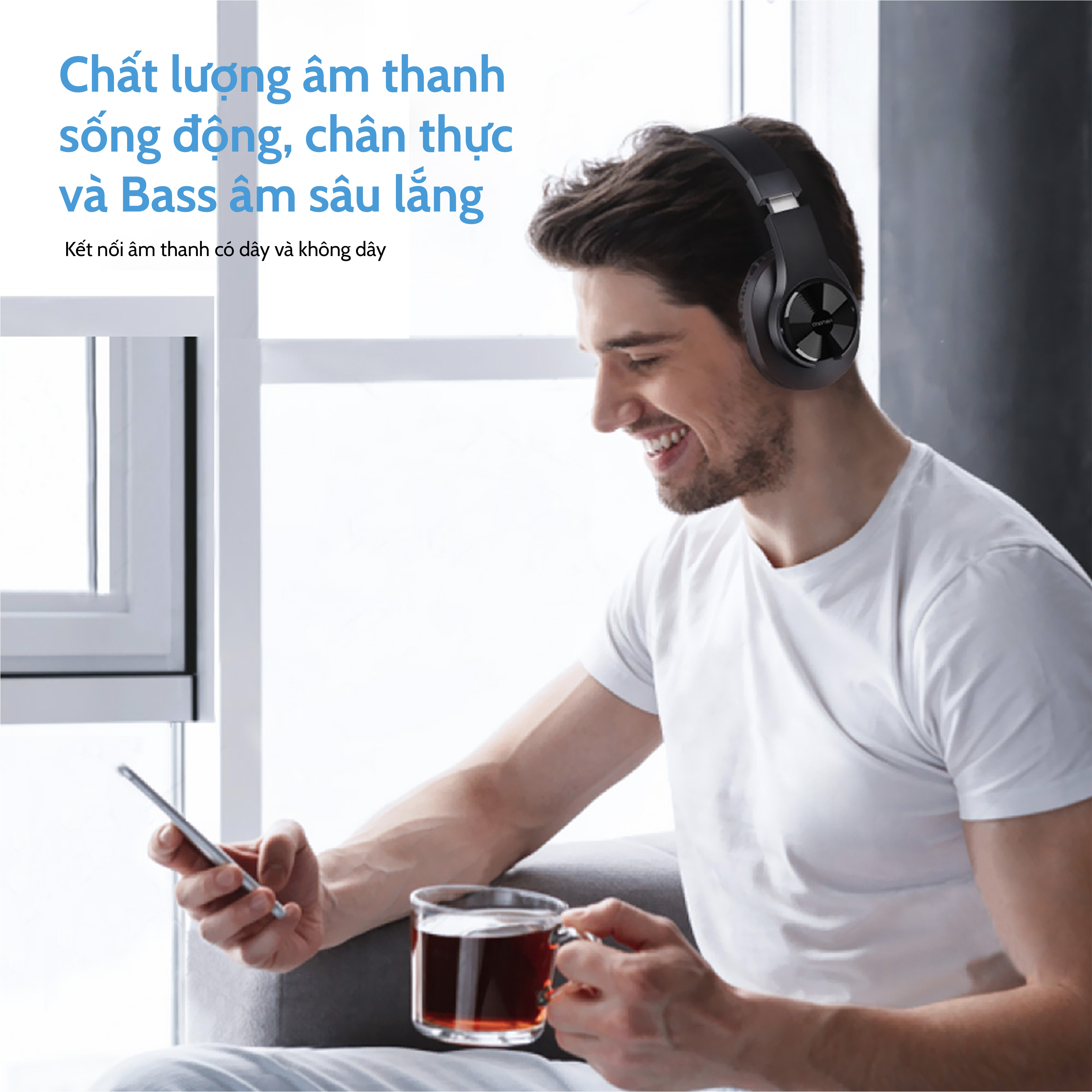 Tai Nghe Bluetooth Headphone OneOdio JS18 - Driver 40mm, Bluetooth 5.0, thời lượng pin lên đến 17h - Hàng Chính Hãng