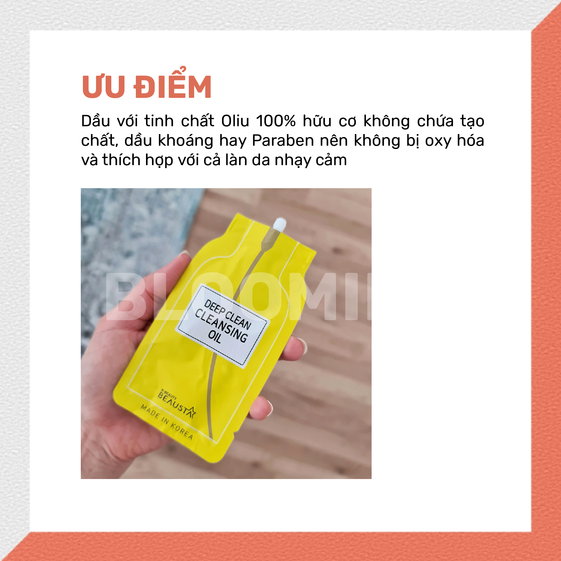 Dầu tẩy trang tẩy sạch lớp trang điểm, chất bẩn và bã nhờn sâu trong lỗ chân lông Beausta Deep Clean Cleansing Oil 15ml