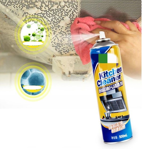 Bình xịt tẩy rửa dầu mỡ nhà bếp đa năng 500ml dạng bọt an toàn, siêu tiện dụng mã BX01-XANH