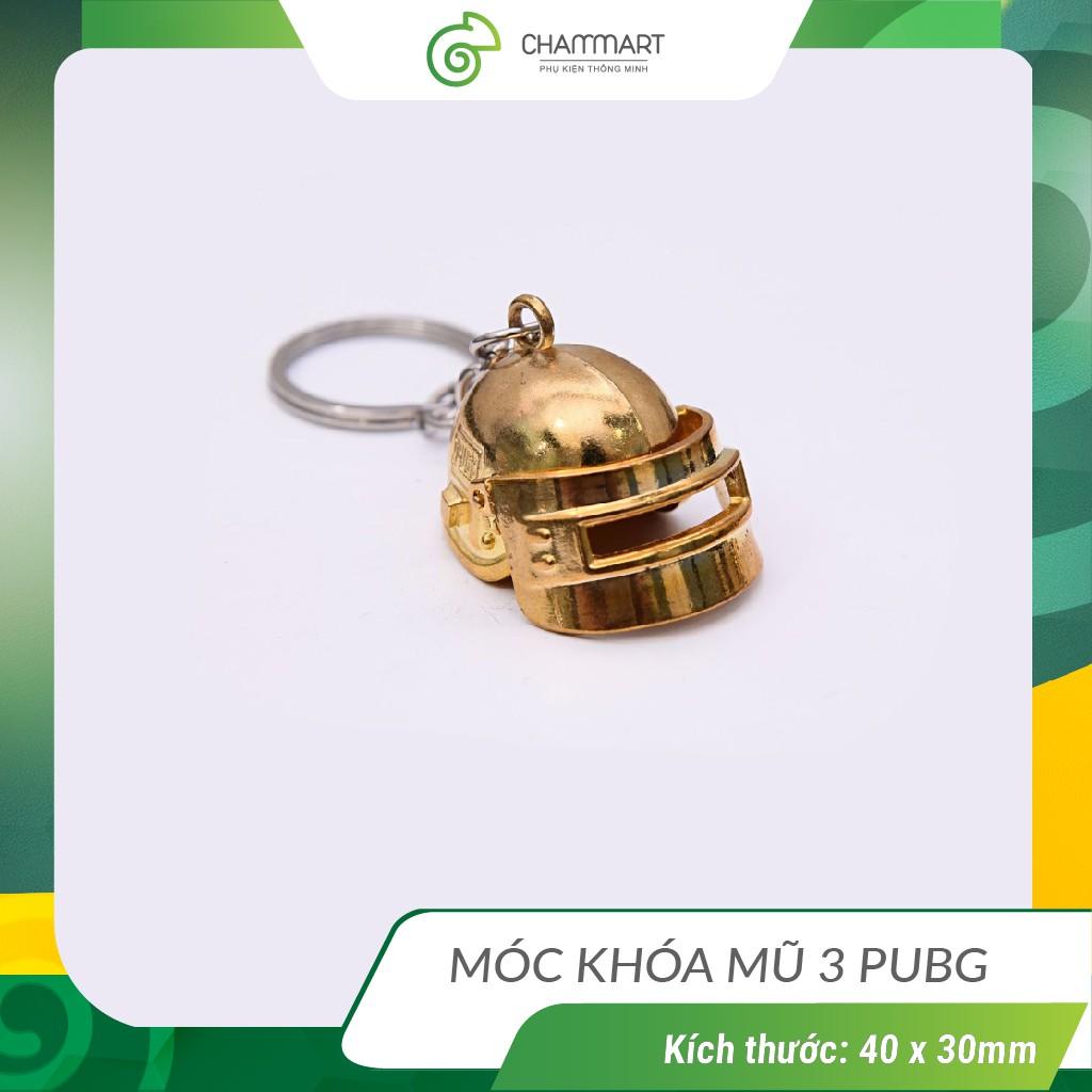 Móc khóa pubg mũ 3 cosplay mô hình mũ bảo hiểm không gỉ cực ngầu Chammart