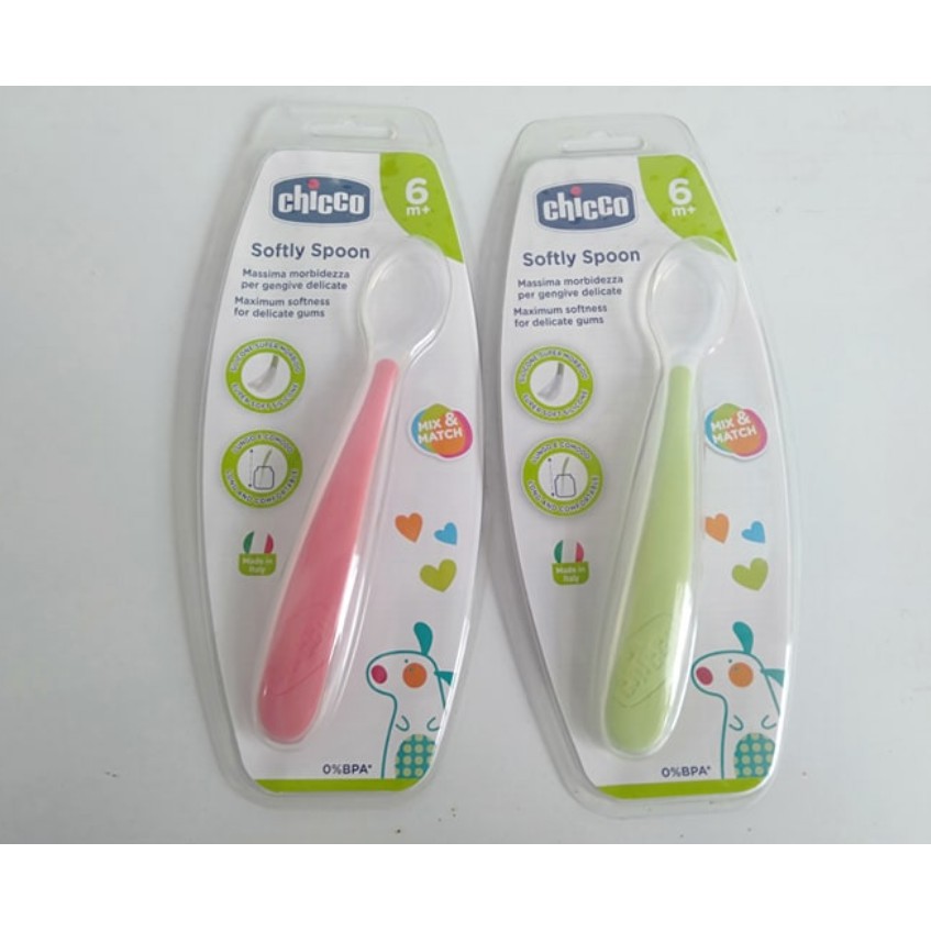 Thìa ăn silicone  6M+ Chicco