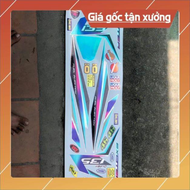 Tem rời exciter 2011 phiên bản kỉ niệm 20 năm chất liệu 7 màu xà cừ