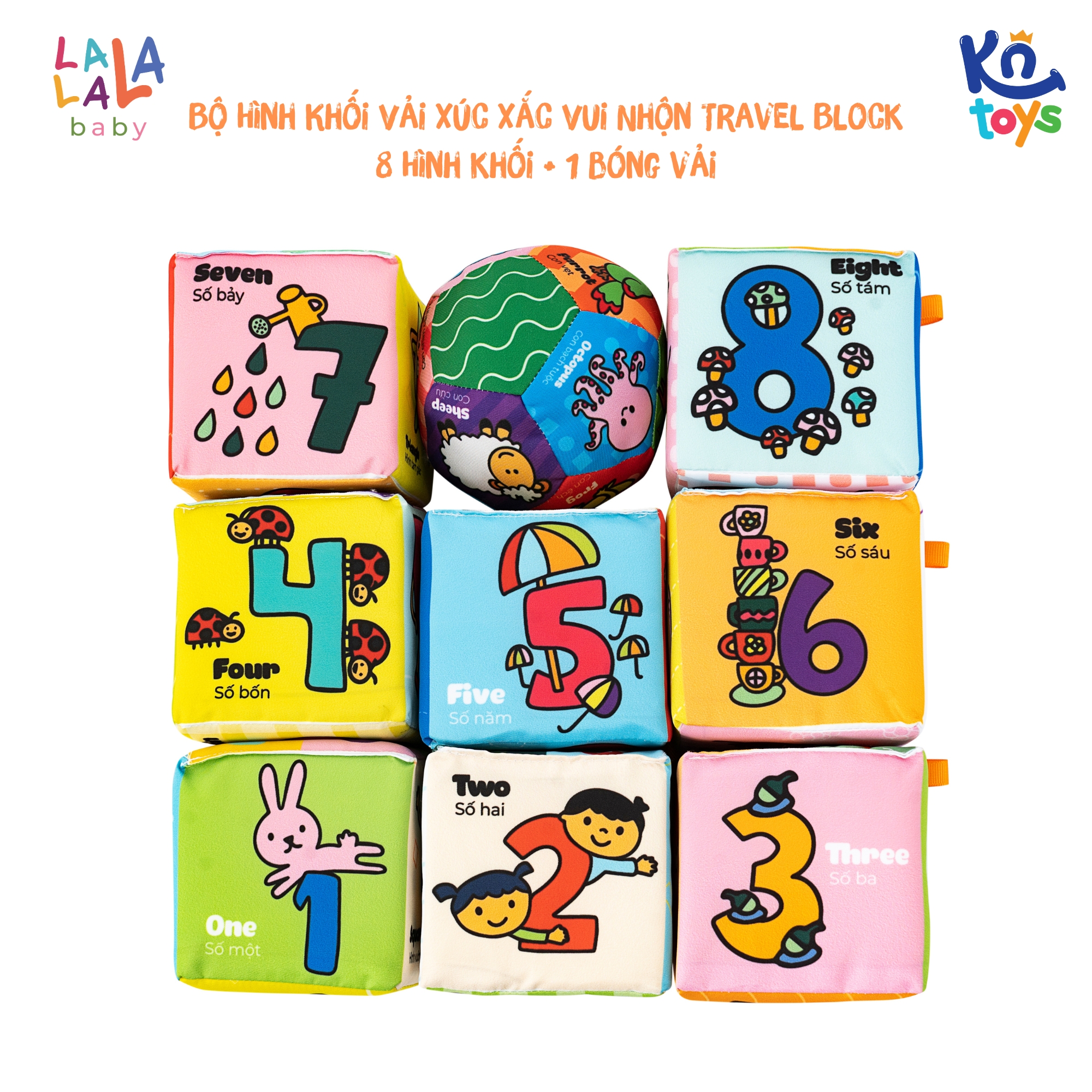 Đồ Chơi Hình Khối Vải Xúc Xắc Vui Nhộn Travel Block 9 Pcs