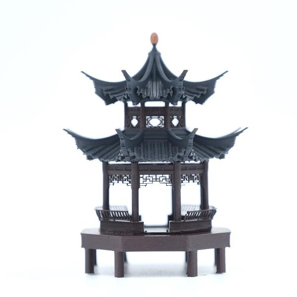 Mô hình tiểu cảnh VỌNG NGUYỆT BÁT DIỆN THỦY ĐÌNH - bán cạn - bể cá - hòn non bộ - terarium - tinh xảo - chất lượng cao