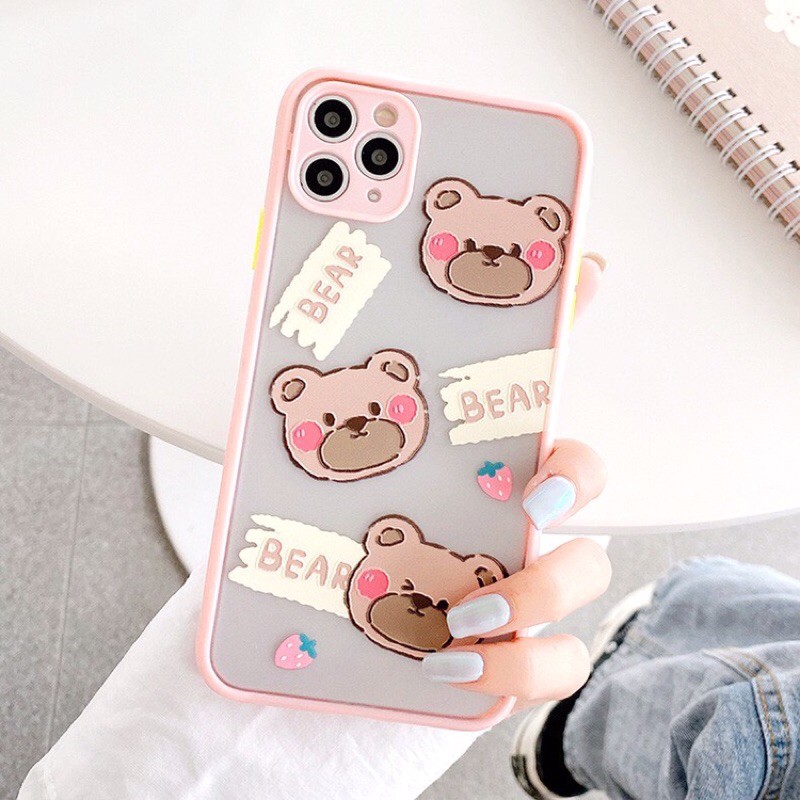 Ốp Lưng iPhone Viền Chống Va Đập Shy Bear Dành Cho iPhone 6 / 6 Plus / 7 / 7 Plus / 8 / 8 Plus / X / Xs / Xs Max / 11 / 11 Pro / 11 Pro Max / 12 / 12 Pro / 12 Pro Max