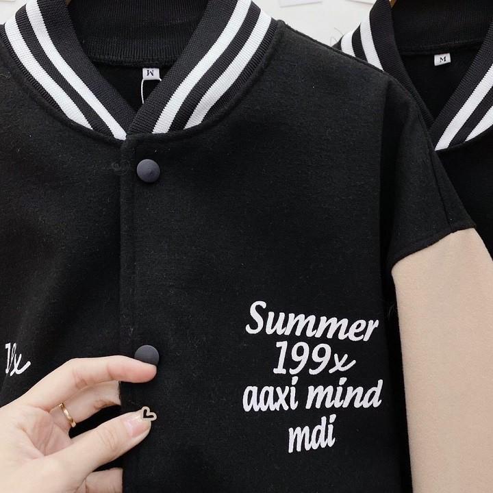 Áo Khoác BOMBER Nỉ Bông in 199X ️ Form Rộng Unisex Nam Nữ Ulzzang