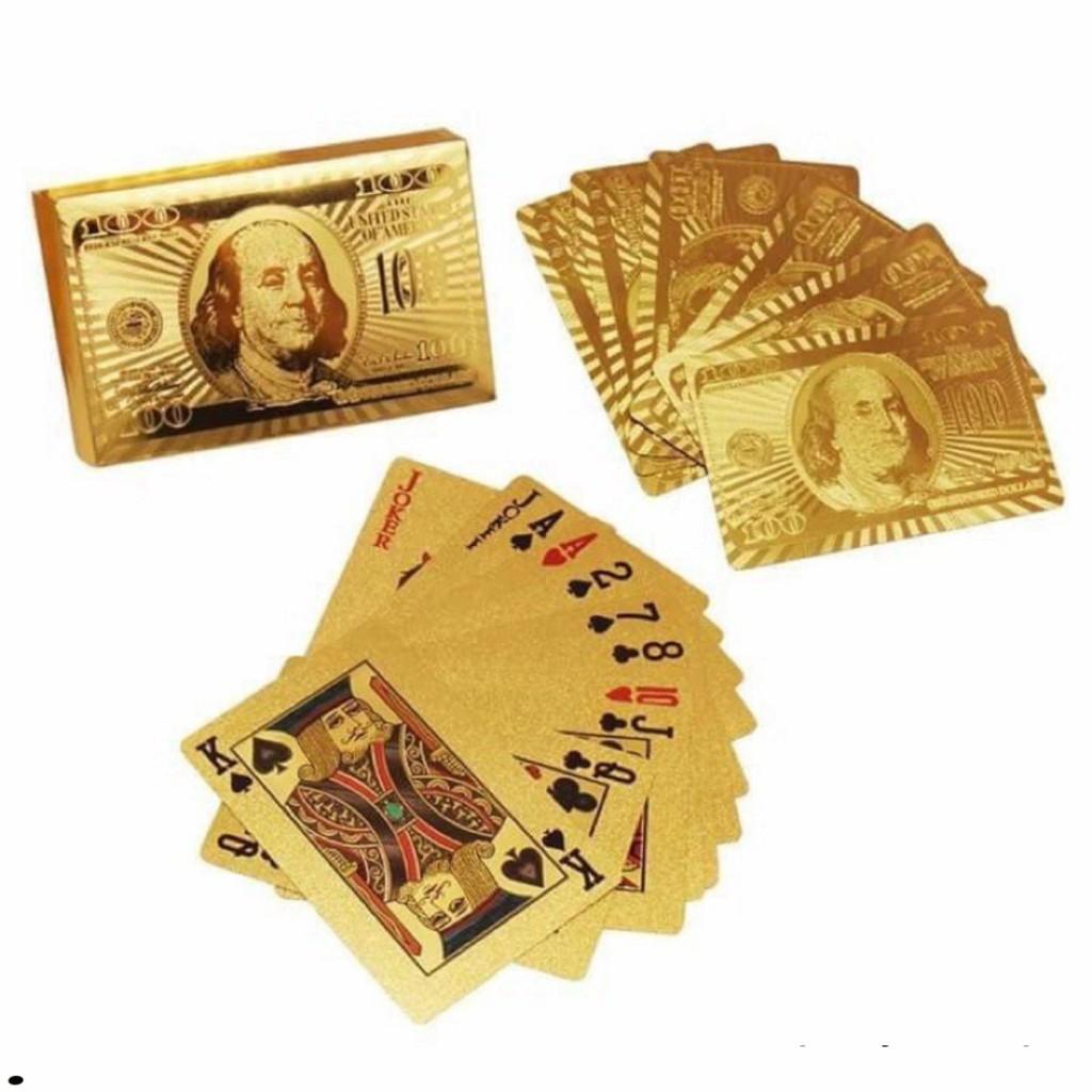 BỘ BÀI TÂY MẠ VÀNG 24K KHÔNG THẤM NƯỚC