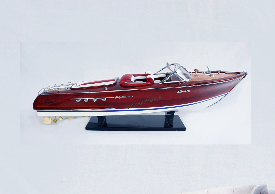 Mô hình tàu cao tốc Riva Aquarama 50cm (Nệm đỏ trắng)