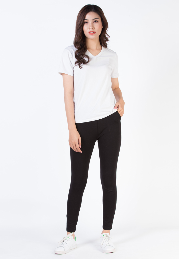 Quần Legging nâng mông Vicci tôn đường cong vòng 3, ôm gọn bụng, chất umi co giãn 4 chiều, không cắn chỉ  màu ĐEN - Size