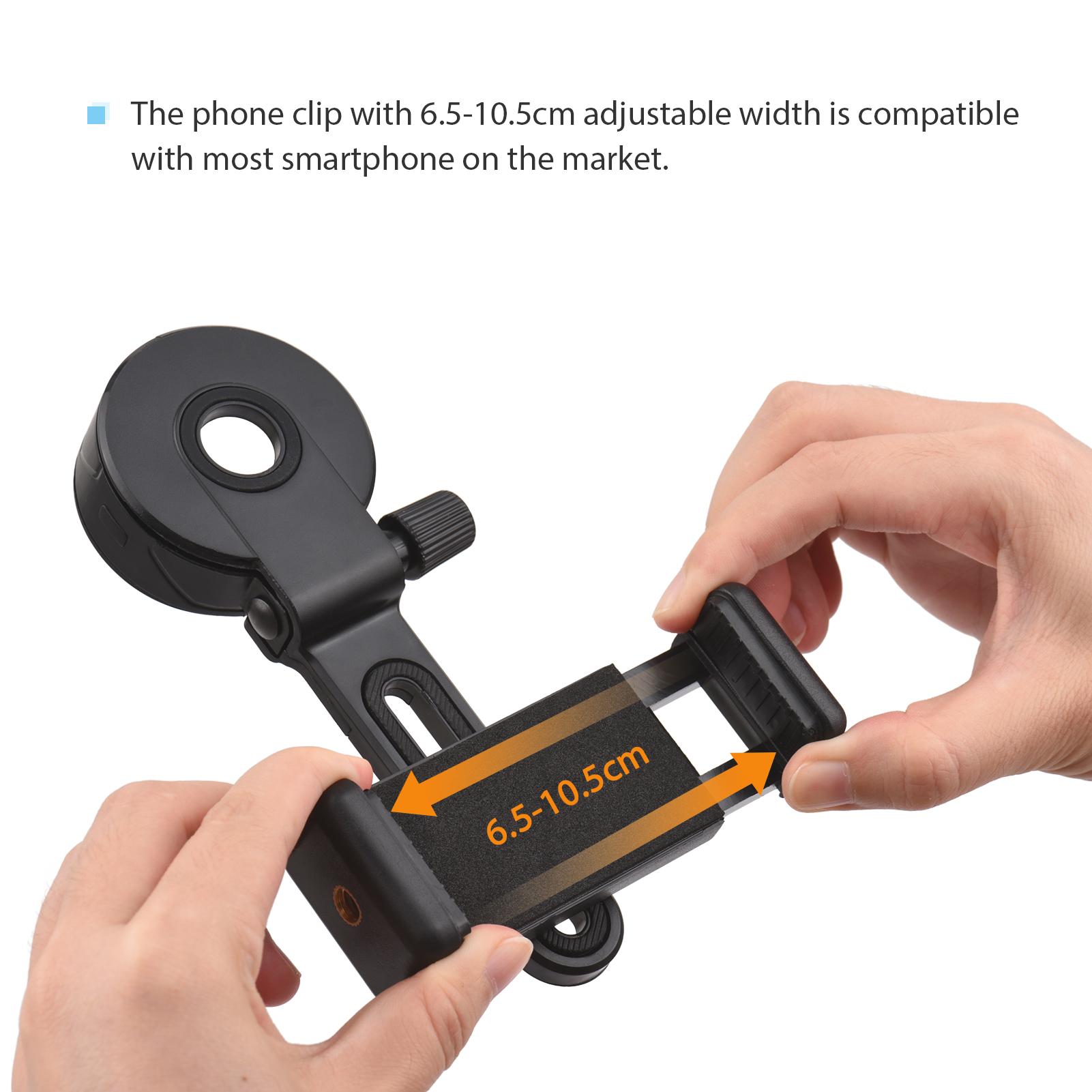 Telescope Phone Adapter Universal Smartphone Mount for Binoculars Monocular Microscope Spotting Scope Telescope