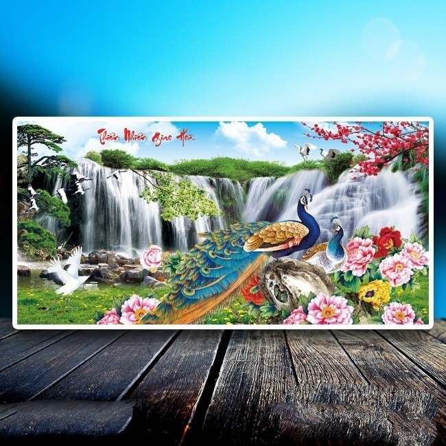 Tranh đính đá Thiên nhiên giao hòa 100x50cm - chưa đính