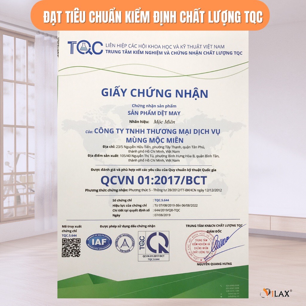 Màn Chụp Cao Cấp Mộc Miên Đỉnh Rộng - Hoạ Tiết Xanh Xám Phi Hành Gia - Kích thước 1,6mx2m - 2 cửa ( Hà Nội )