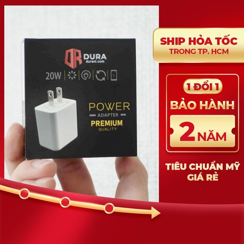 Chuẩn USA Cóc Sạc DURA zin 20W siêu nhanh 2 cổng hàng chính hãng hàng chính hãng