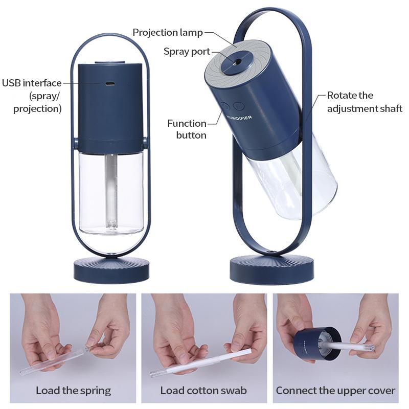 Lãng Mạn Năm 2021 Bầu Trời Đầy Sao Nhiều Màu Sắc Đèn Chiếu Ion Âm Atomizer Cho Văn Phòng Nhà Máy Tạo Độ Ẩm Không Khí Khuếch Tán Hương Thơm