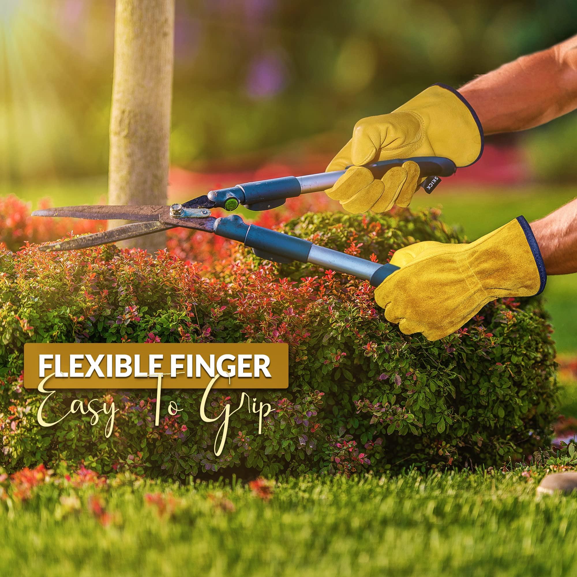 Găng Tay Làm Vườn Bằng Da Nam Nữ 2 Đôi