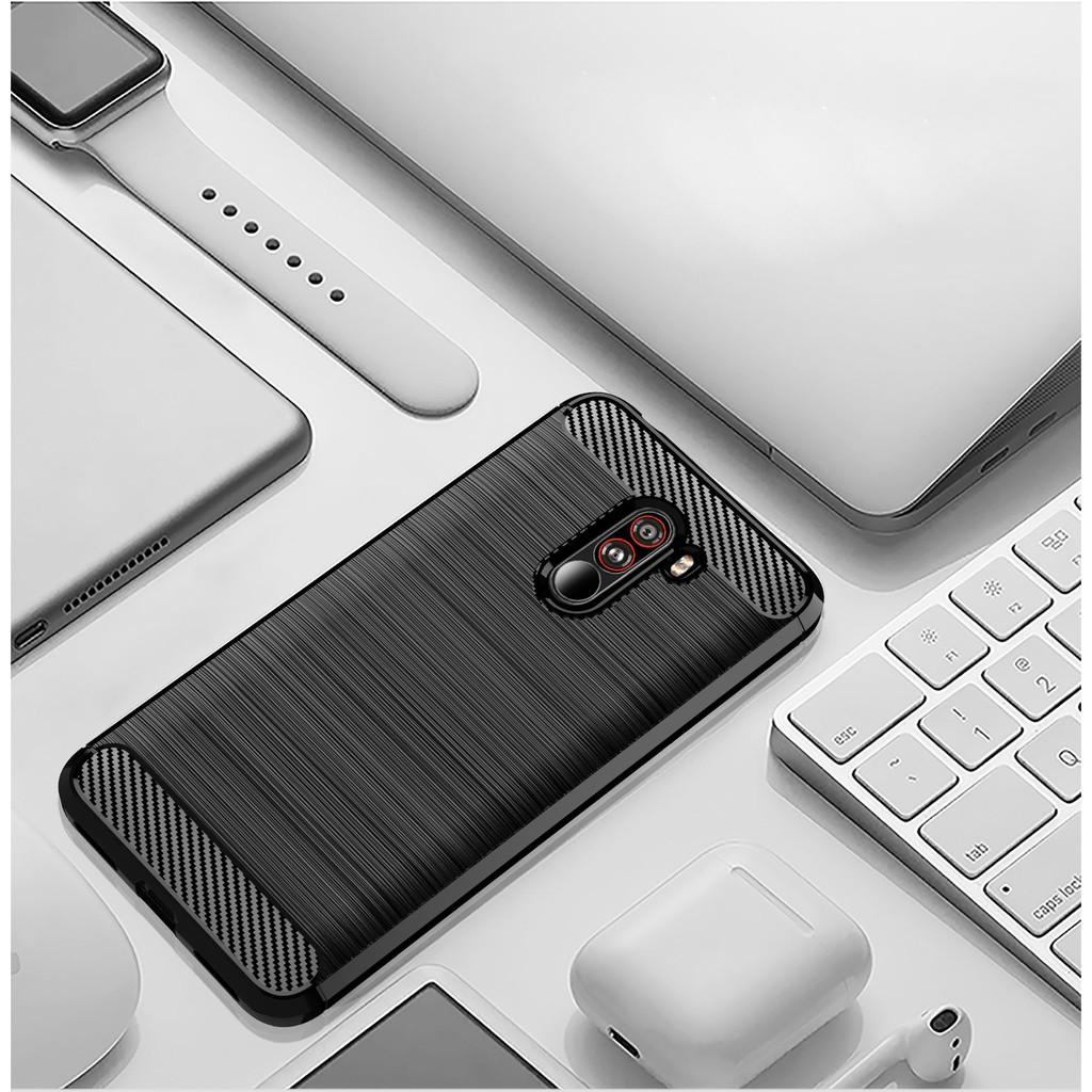 Ốp lưng cho Xiaomi Pocophone F1 dẻo Carbon phay xước chống sốc chống vân tay
