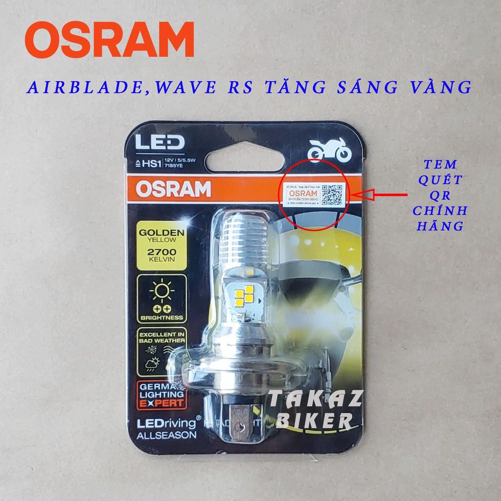 Bóng đèn LED OSRAM HS1 Moto NK400, Air Blade, Wave RS... Màu Bóng Trắng Hoặc Màu Vàng Phá Sương (chọn theo thuộc tính)