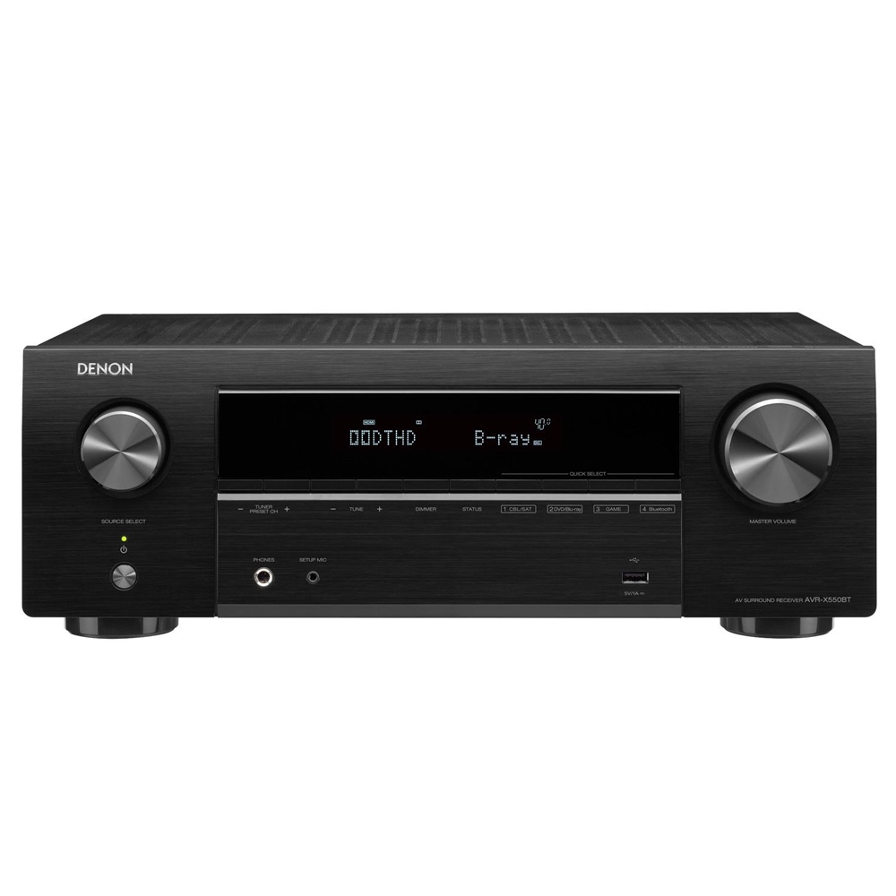 Ampli xem phim đa kênh DENON AVR X550BT - Hàng chính hãng