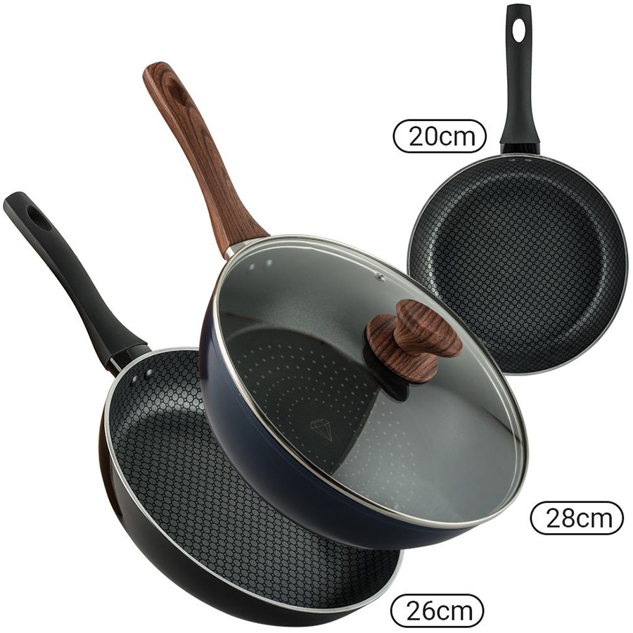 Bộ Chảo Đa Năng Đáy Từ Nagakawa NAEC202628 - Hàng Chính Hãng