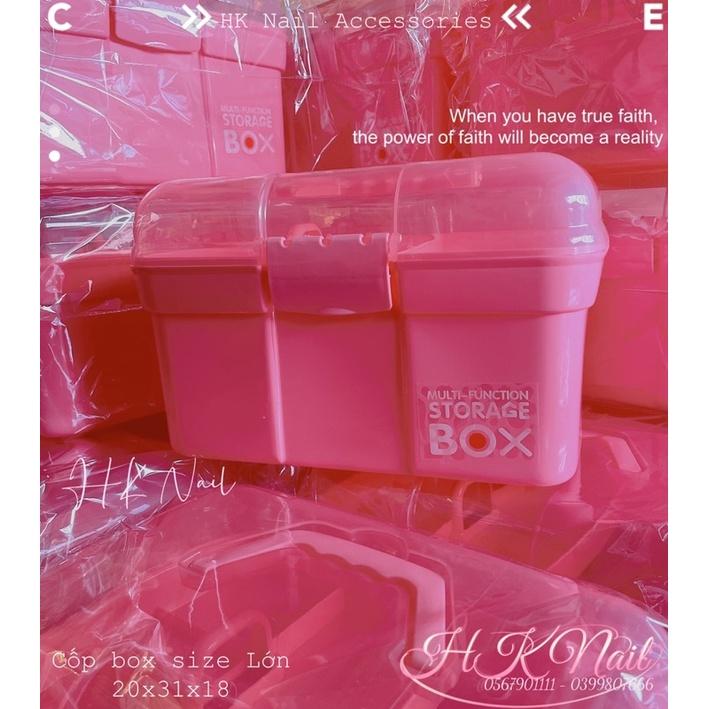 Cốp nhựa BOX, cốp nhựa đựng đồ Nail, mi, dụng cụ cá nhân size To