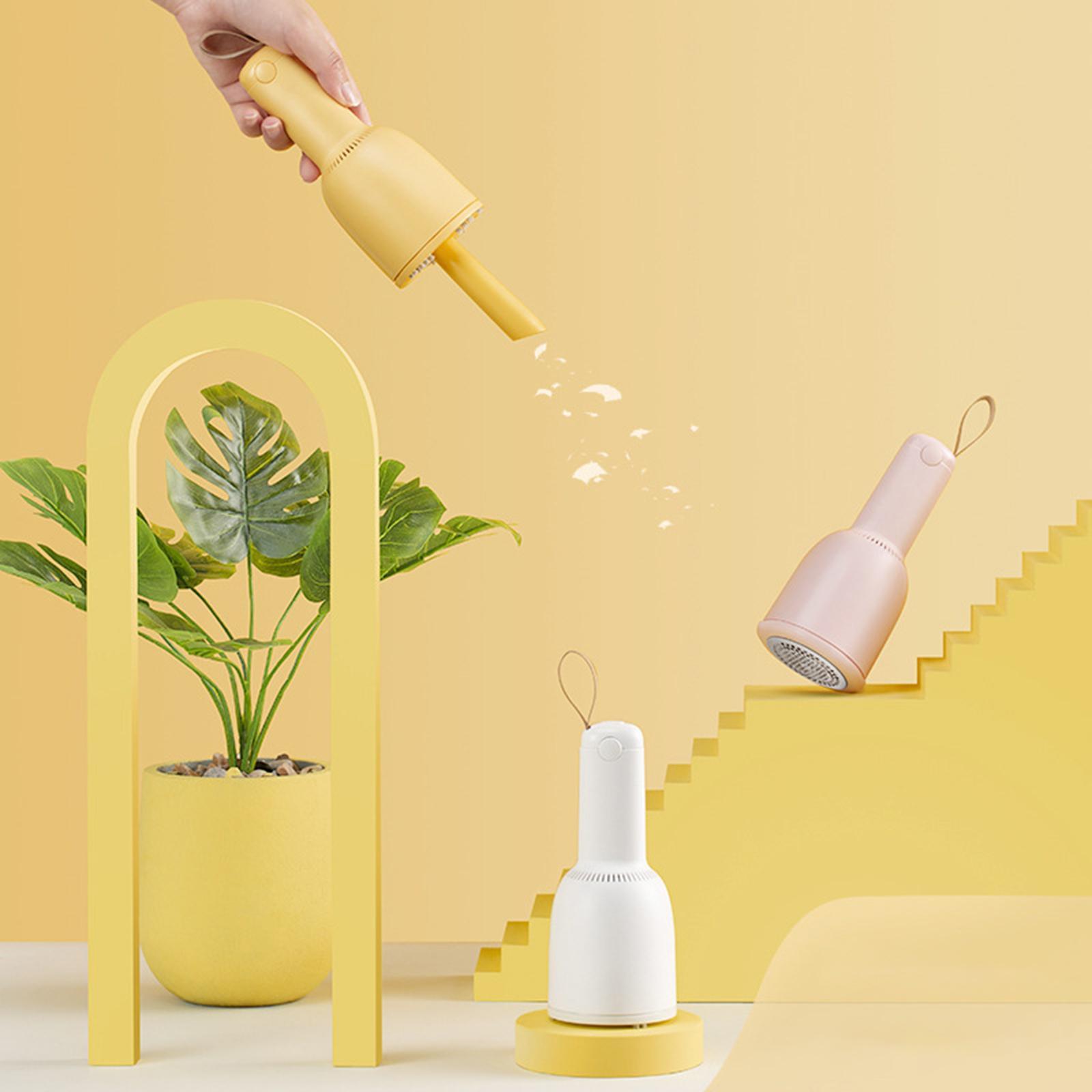 Portable Wireless Hand Held Desktop Vacuum Cleaner Computer Cleaning Hair White