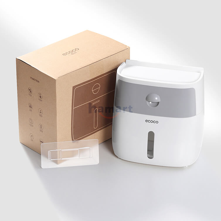Miếng Dán Thay Thế Kệ ECOCO Dự Phòng Hộp Đựng Giấy Vệ Sinh Treo Tường Nhà Tắm Siêu Dính