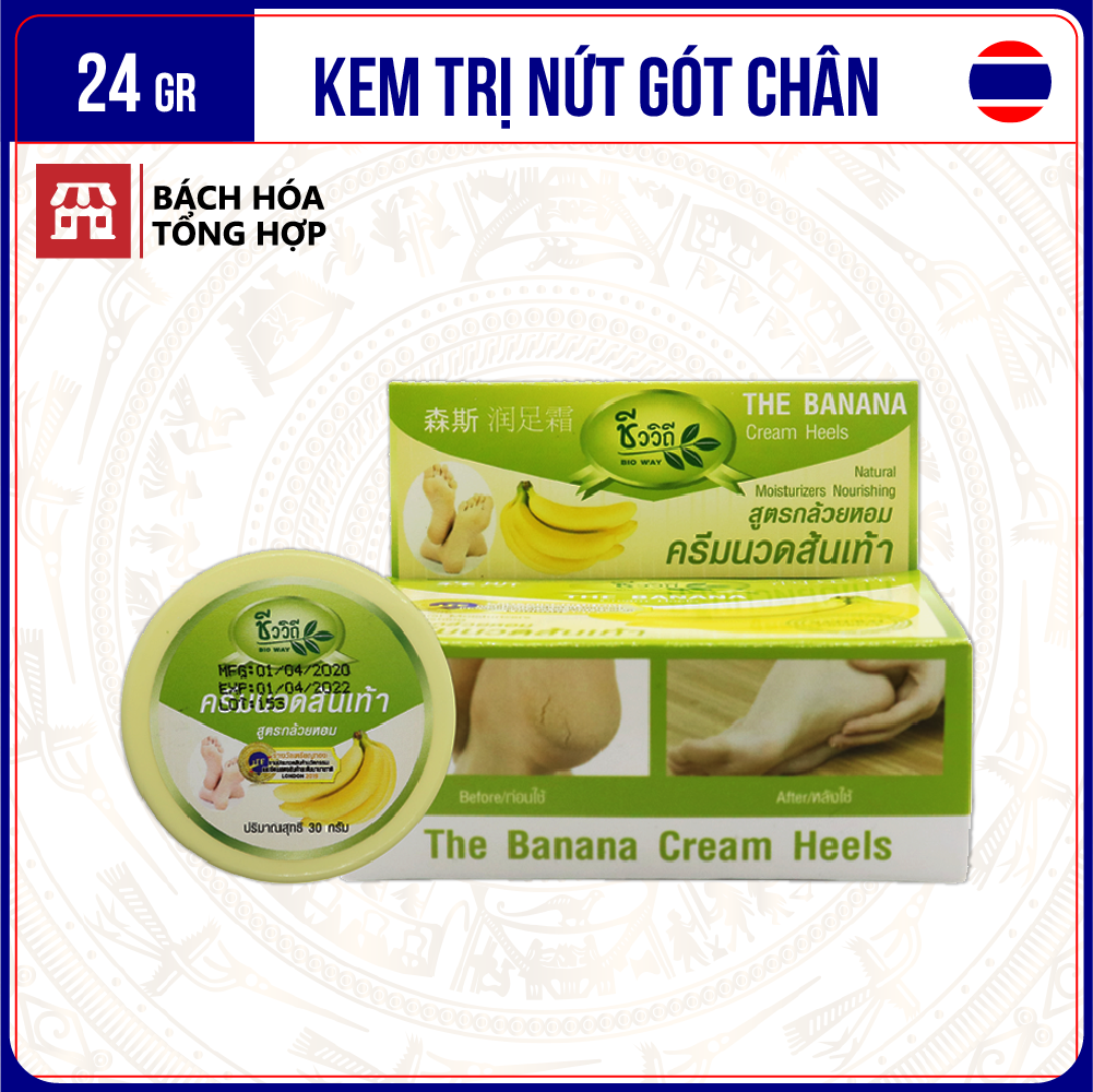 [Hũ 24gr] Kem nứt gót chân Banana Heel Cream