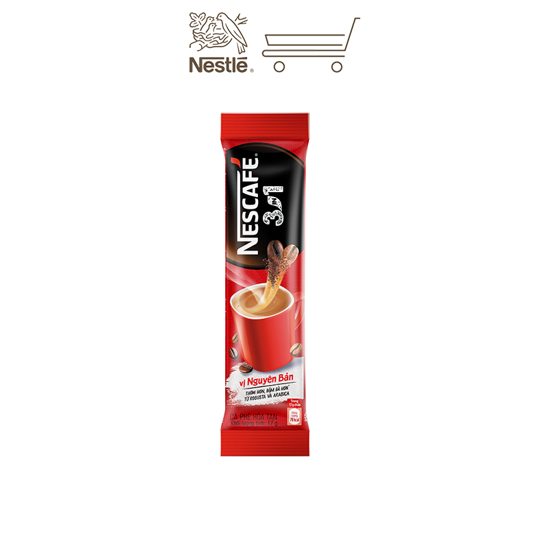 [Quà tặng tháng 11 - Mua 1 Tặng 1 Túi vải] Combo 3 bịch cà phê hòa tan Nescafé 3in1 vị nguyên bản - công thức cải tiến (Bịch 46 gói)