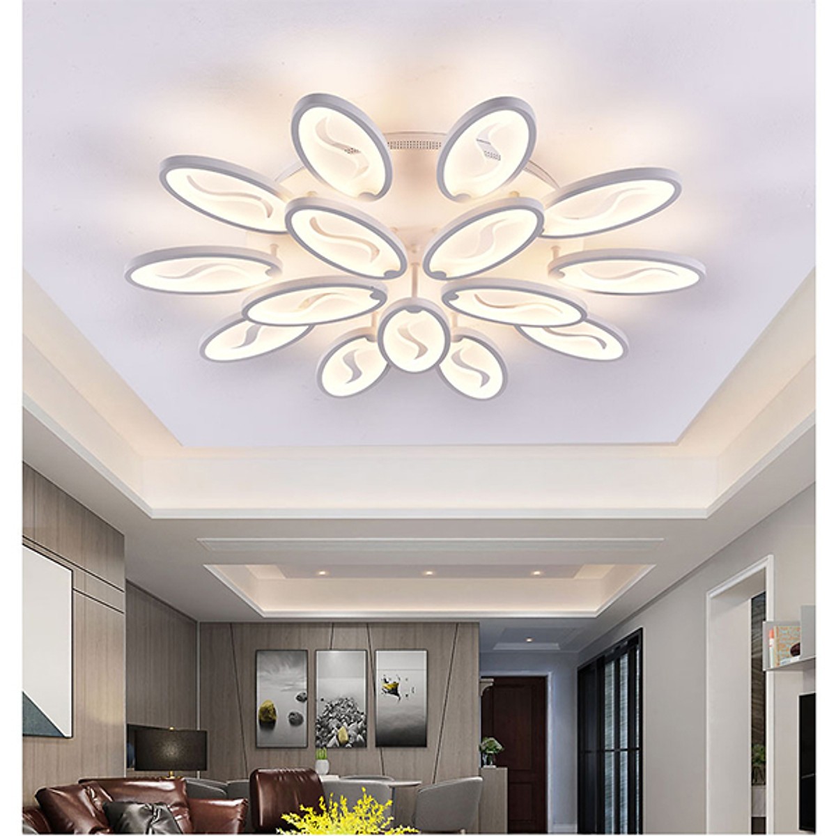 Đèn trần - Đèn ốp trần đèn trang trí LED hoa đồng tiền 15 cánh LIGHTING