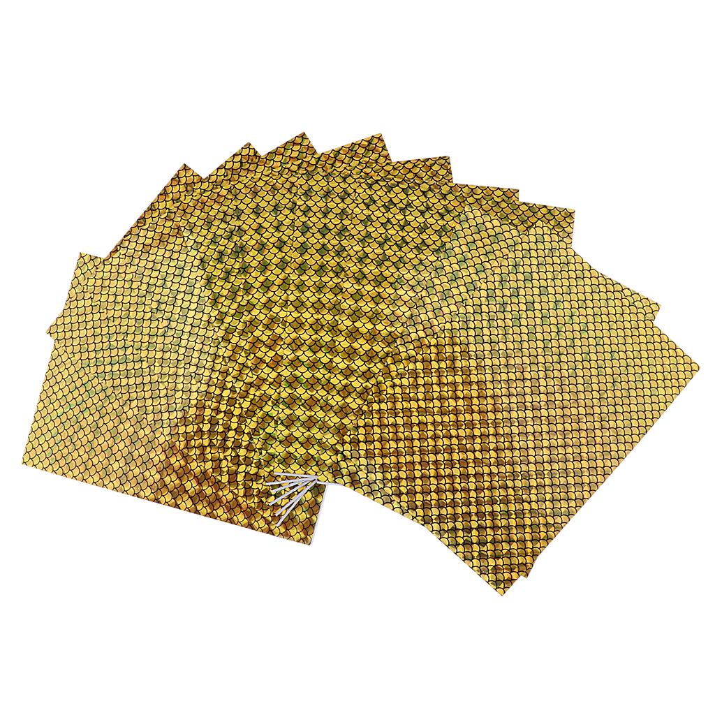 10pcs Waterproof Fishing Lure Scale Holographic Tape Fly Tying Materials 077