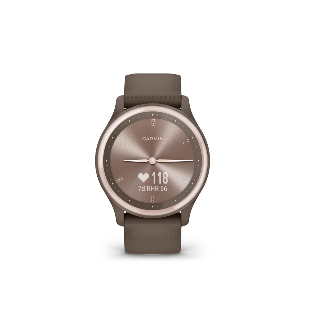 Đồng Hồ Thông Minh Garmin vívomove Sport (Black/Ivory/Cocoa/Cool mint) - Hàng Chính Hãng