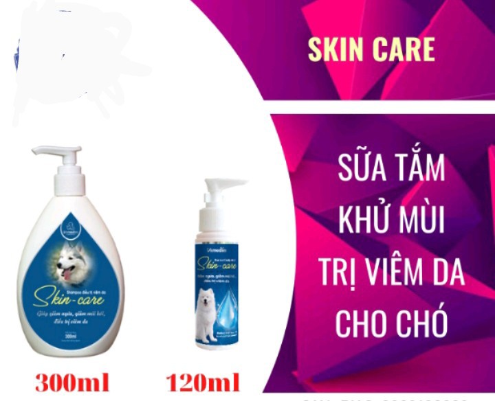 Sữa tắm cho chó mèo VEMEDIM Skin Care 120ML, 300ML GIẢM NGỨA, GIẢM MÙI HÔI, ĐIỀU T.RỊ VIÊM DA