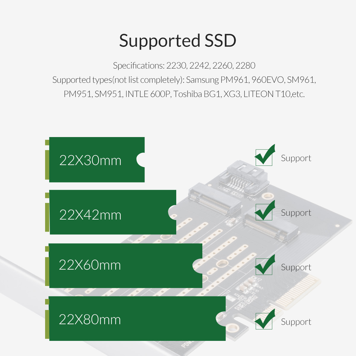 Card mở rộng ổ cứng SSD M.2 qua khe Pci-E 3.0 X4 Orico PDM2 - Hàng chính hãng