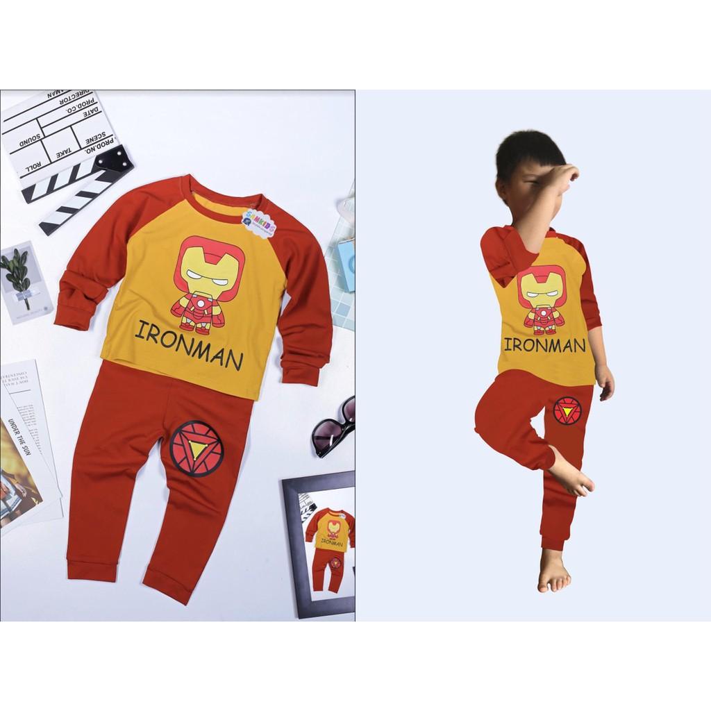 Bộ Người sắt dài tay Hình ChiBi ngộ nghĩnh dễ thương cho bé