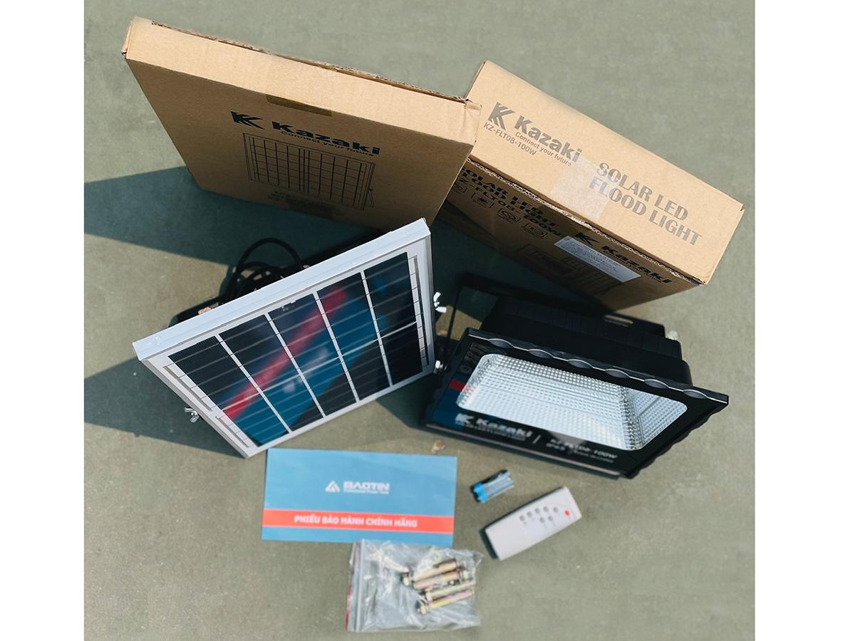 ĐÈN NĂNG LƯƠNG MẶT TRỜI KAZAKI KZ-FLT08-100W- HÀNG CHÍNH HÃNG