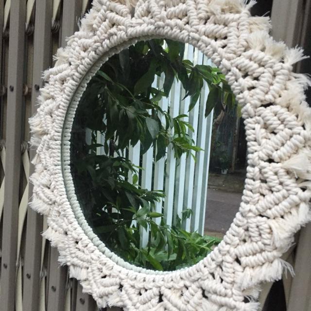 Gương tròn macrame - Sản phẩm dùng trang trí, đồ decor
